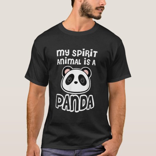 Panda Spirit Animal Pandas Love T-Shirt (Vorderseite)