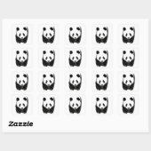 Panda Square Sticker (Blatt)
