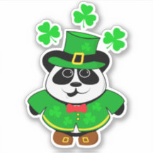 Panda St Patricks Day Süße Tier