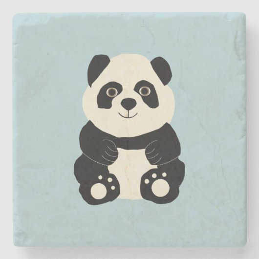 Panda Steinuntersetzer (Vorderseite)