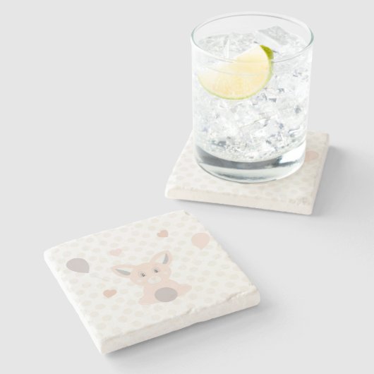 Panda Steinuntersetzer (Seitenansicht)