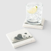 Panda Steinuntersetzer (Seitenansicht)