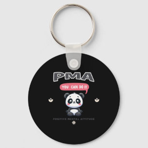 Panda-Sticker mit positiver psychischer Einstellun Schlüsselanhänger
