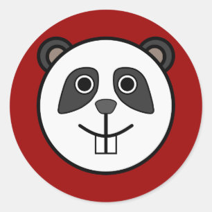 Panda_Sticker Runder Aufkleber