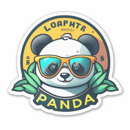 Panda Stickers verbreiten Lächeln überall Aufkleber (Vorderseite)
