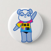 Panda-Stolz-Knopf Button (Vorderseite)