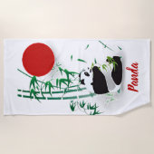 Panda Strandtuch (Vorderseite)