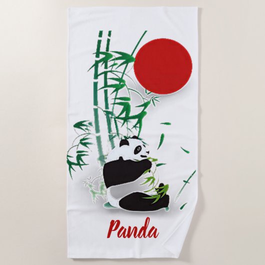Panda Strandtuch (Vorderseite)