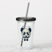 Panda-Streifen Acryltrinkbecher (Rückseite)