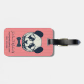 Panda-Streifen | addieren Ihren Namen Gepäckanhänger (Rückseite horizontal)