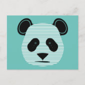 Panda Streifen Postkarte (Vorderseite)