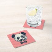 Panda-Streifen Rechteckiger Pappuntersetzer (Vor Ort)