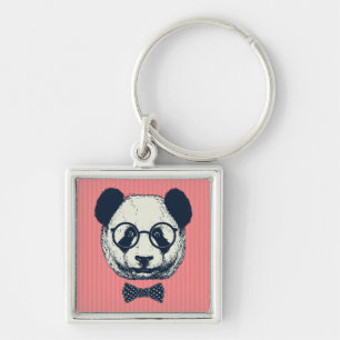 Panda-Streifen Schlüsselanhänger