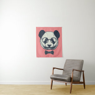 Panda-Streifen Wandteppich