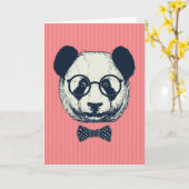 Panda Stripes Karte (Gelbe Blume)