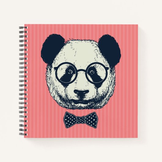 Panda Stripes Notizblock (Vorderseite)