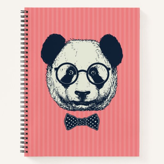 Panda Stripes Notizblock (Vorderseite)