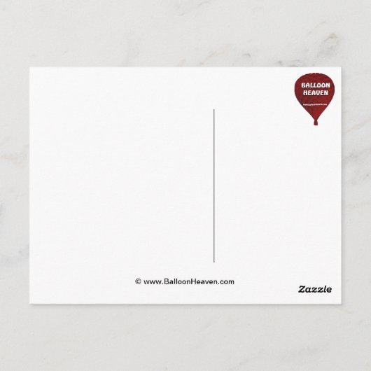 Panda Style Balloon Postkarte (Rückseite)