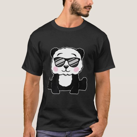 Panda Sunglasses For And T-Shirt (Vorderseite)