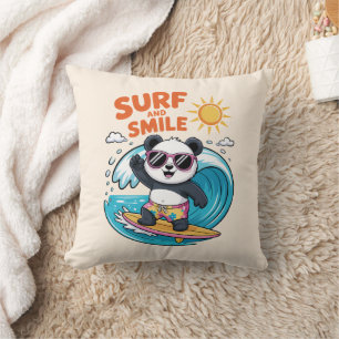 PANDA SURF Kind Sommer Kissen