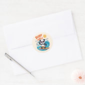 PANDA SURF Kind Sommer Runder Aufkleber (Umschlag)