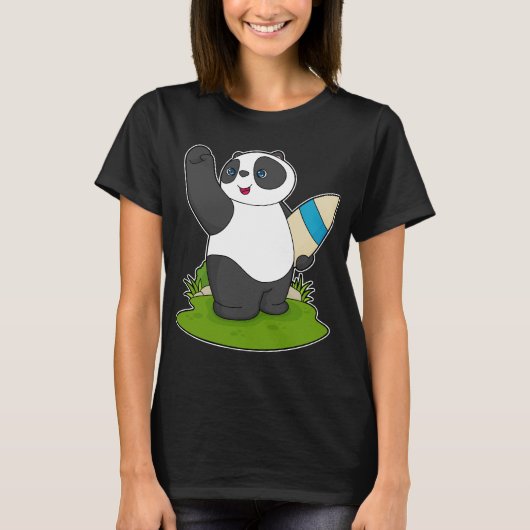 Panda Surfboard T-Shirt (Vorderseite)