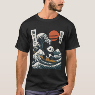 Panda surft auf japanischer Welle Great Wave _2  T-Shirt