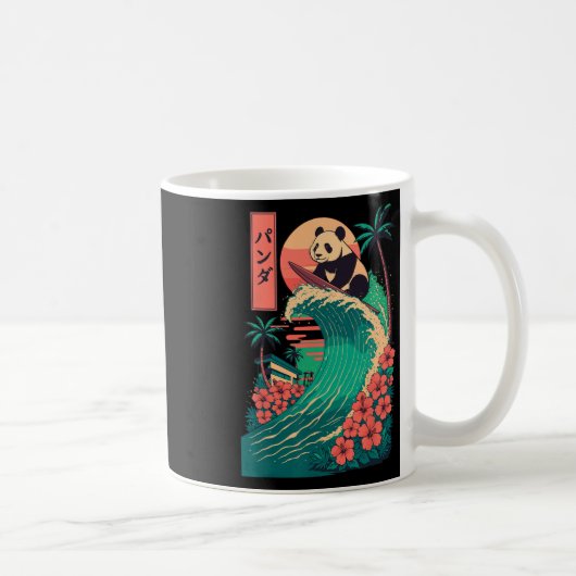 Panda Surft Japanisch _2 Kaffeetasse (Rechts)