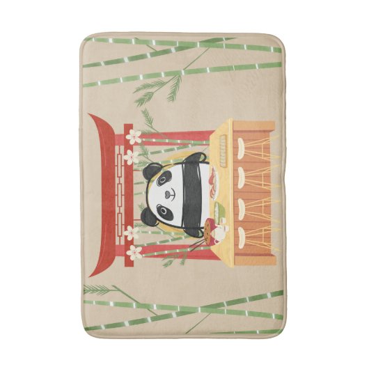 Panda, Sushi Badematte (Vorderseite Vertikal)
