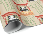 Panda, Sushi Geschenkpapier (Rolleneckpunkt)