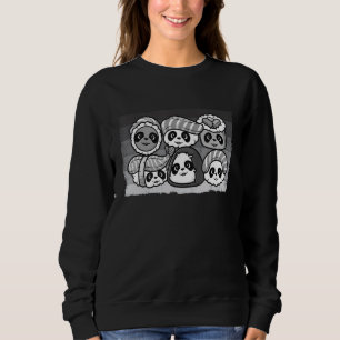 Panda Sushi Japanese Food Maki Food Animal 4 Sweatshirt