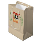 Panda, Sushi Mittlere Geschenktüte (Vorderseite Schrägansicht)