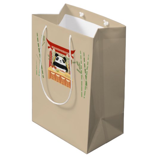 Panda, Sushi Mittlere Geschenktüte (Rückseite Schrägansicht)