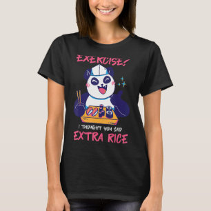 Panda Sushi Zookeeper japanische Fitness Food Rice T-Shirt