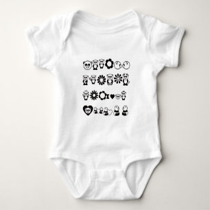 Panda Süß Design Baby Jersey Body Strampler