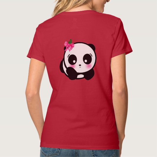 Panda Süß Design T-Shirt (Rückseite)