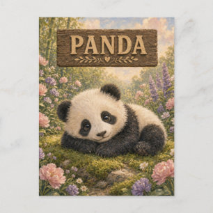 Panda Süßes Baby-Geschichtenbuch-Nursery-Tier Postkarte