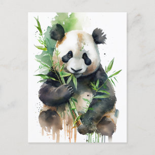 Panda Symbol der Gemütlichkeit Freundlichkeit Harm Postkarte