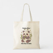 Panda-Tasche – Langsam werden & Lächeln Tragetasche (Rückseite)