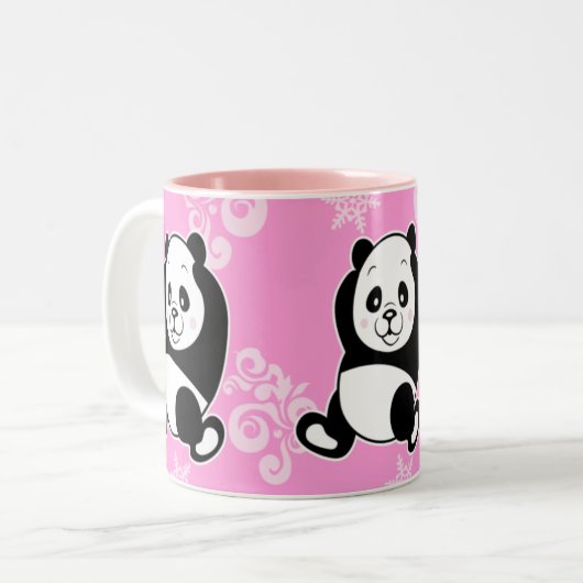 Panda-Tasse Zweifarbige Tasse (Vorderseite Links)