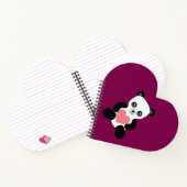 Panda Teddy Bear mit Heart Notebook Notizblock (Innenseite)
