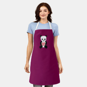 Panda Teddy Bear mit Herz-Schürze Schürze