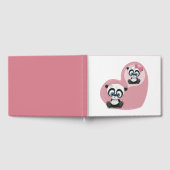 Panda Teddy Bear Pink Heart Wedding Party Gästebuch (Voll)