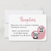 Panda Teddy Bear Pink Herzlich Willkommen Einladung (Vorderseite)