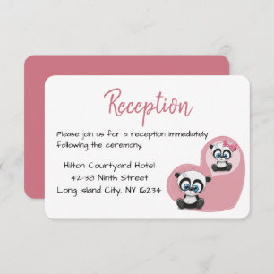 Panda Teddy Bear Pink Herzlich Willkommen Einladung