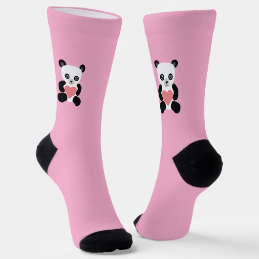 Panda Teddy Bear Valentine's Day Socks Socken (Gewinkelt)