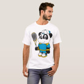 Panda - Tennis-Spieler T-Shirt (Vorne ganz)