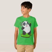 Panda Tennis Tennis racket T-Shirt (Vorne ganz)