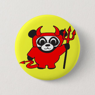 Panda - Teufel - Knopf Button