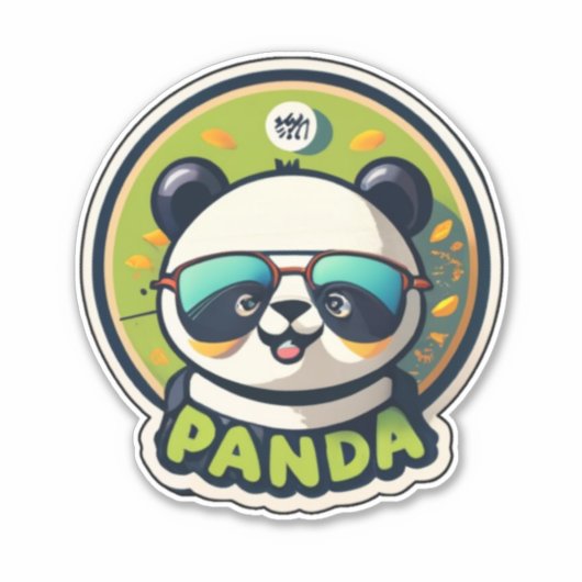 Panda Themed Stickers Niedlich und spielerisch Aufkleber (Vorderseite)
